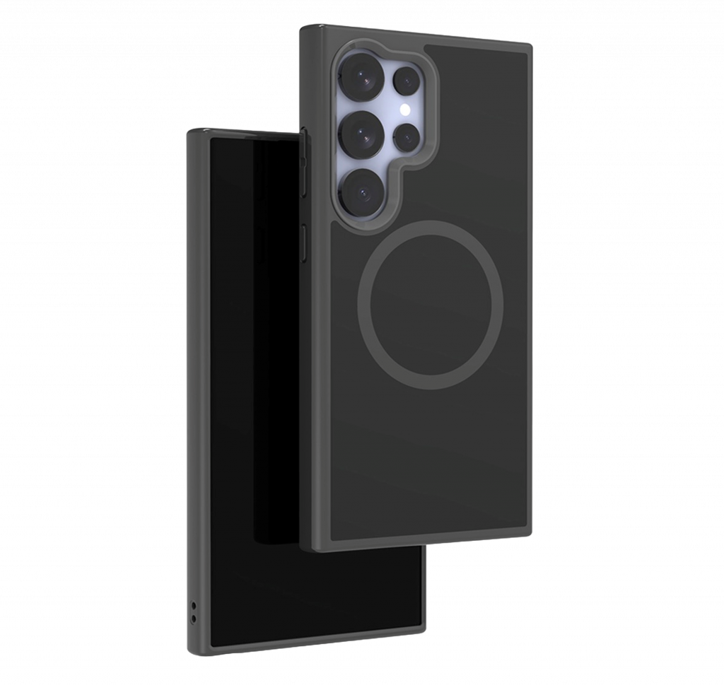 Matte Pure Glass Noir avec MagSafe Galaxy S24 Ultra